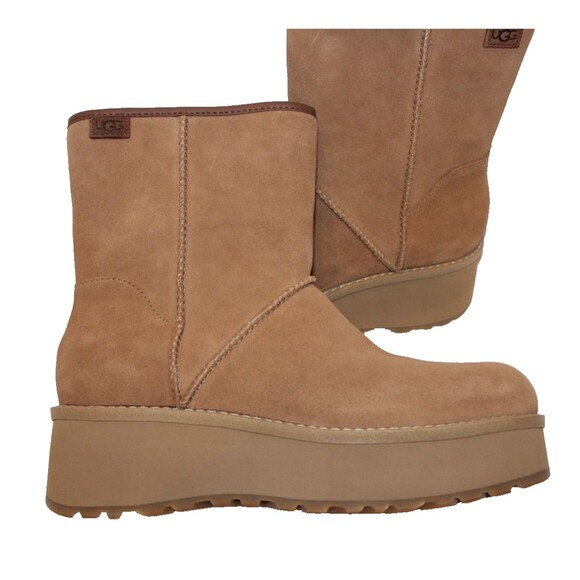 UGG CITYFUNC MID CHESTNUT LEATHER WATERPROOF‎ ZIP WOMEN'S BOOTS SIZE NIB - Picture 8 of 9